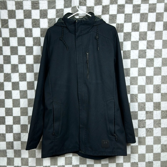 Under Armour coat Coldgear size XL Winter Jacket Long-Style Black